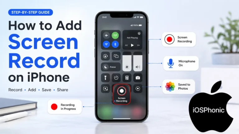 How to Add Screen Record on iPhone