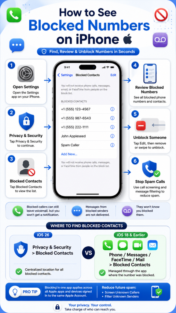 How to See Blocked Numbers on iPhone