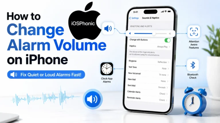 How to change alarm volume on iPhone