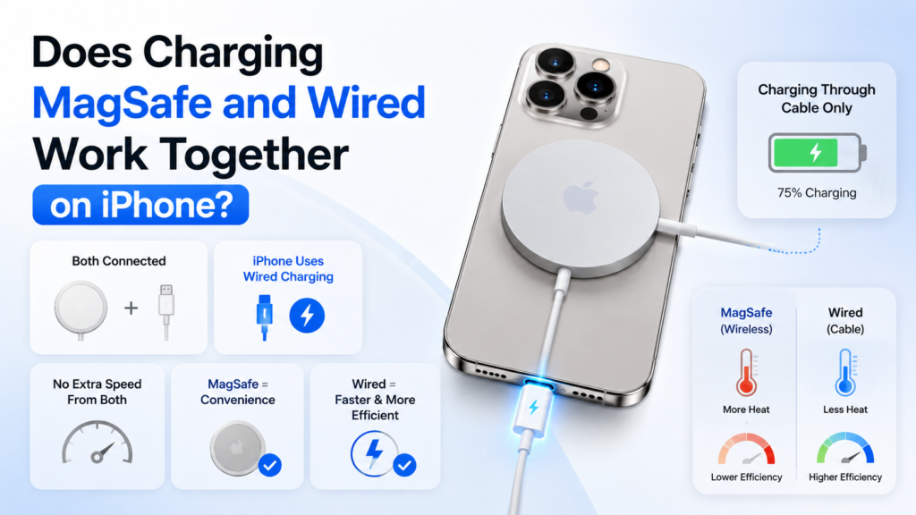 does charging magsafe and wired work together iphone