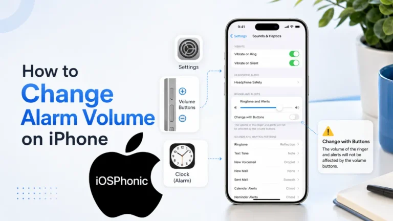 How to change alarm volume on iPhone