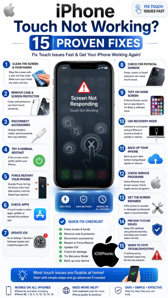 iPhone touch not working 